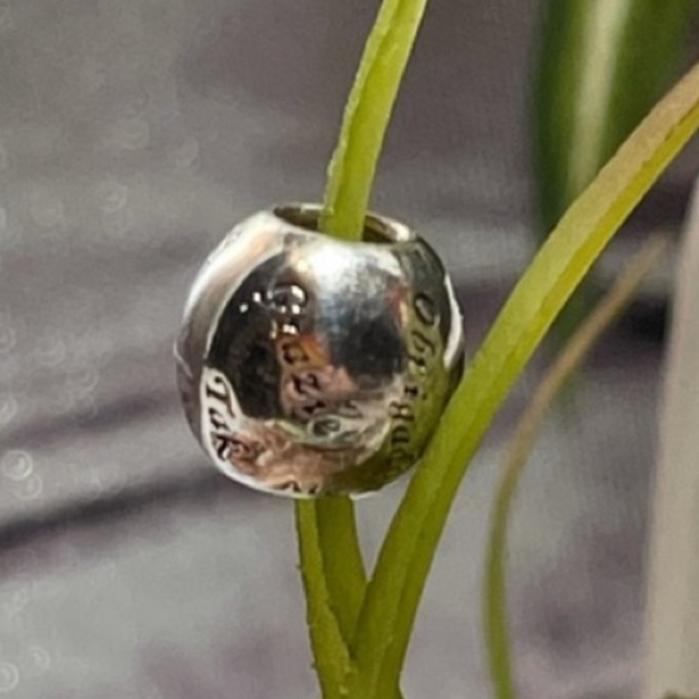 Pandora silver bracelet charm Thank you 925 grazie